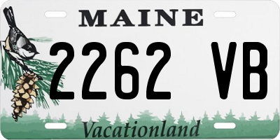 ME license plate 2262VB
