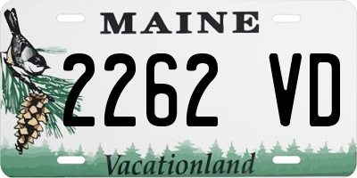 ME license plate 2262VD