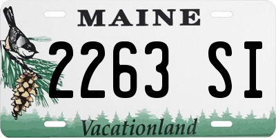 ME license plate 2263SI