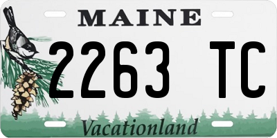 ME license plate 2263TC