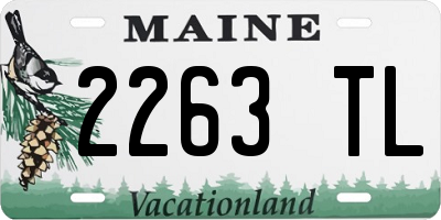 ME license plate 2263TL