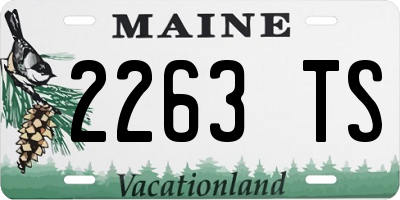 ME license plate 2263TS