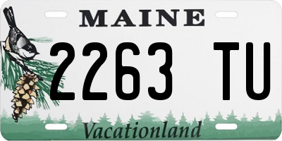 ME license plate 2263TU