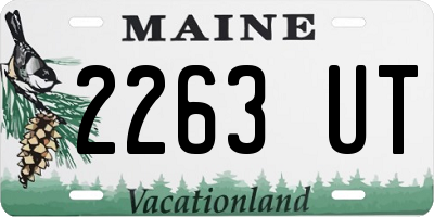 ME license plate 2263UT