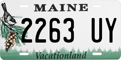 ME license plate 2263UY