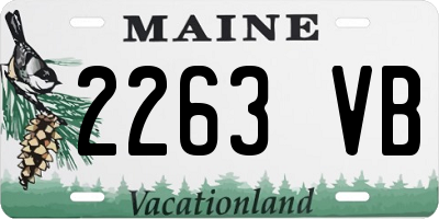 ME license plate 2263VB