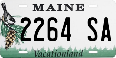 ME license plate 2264SA