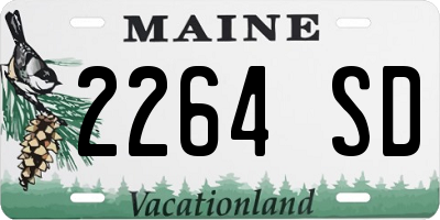 ME license plate 2264SD