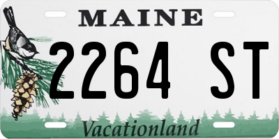 ME license plate 2264ST