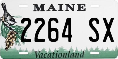 ME license plate 2264SX