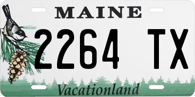 ME license plate 2264TX