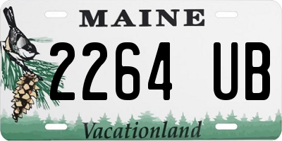 ME license plate 2264UB