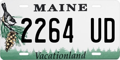 ME license plate 2264UD