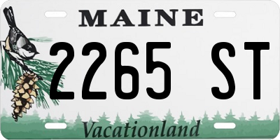 ME license plate 2265ST