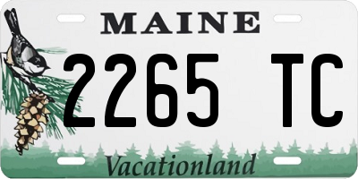 ME license plate 2265TC