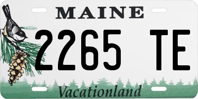 ME license plate 2265TE