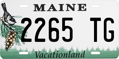 ME license plate 2265TG
