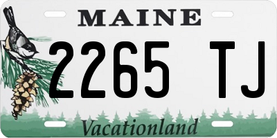 ME license plate 2265TJ