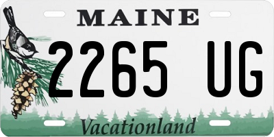 ME license plate 2265UG