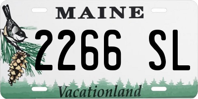ME license plate 2266SL