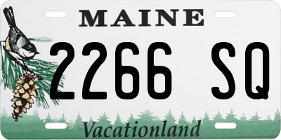 ME license plate 2266SQ