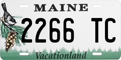 ME license plate 2266TC
