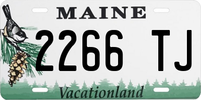 ME license plate 2266TJ