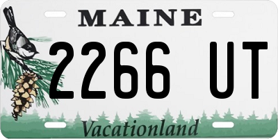 ME license plate 2266UT