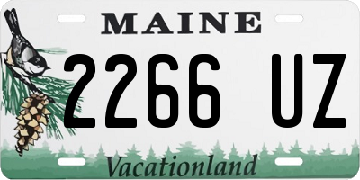 ME license plate 2266UZ