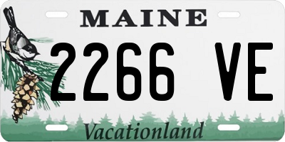 ME license plate 2266VE