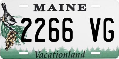 ME license plate 2266VG