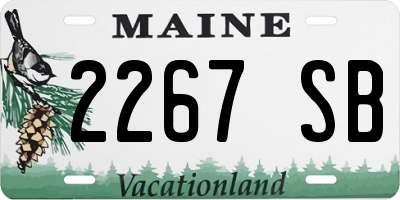 ME license plate 2267SB