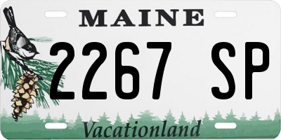 ME license plate 2267SP