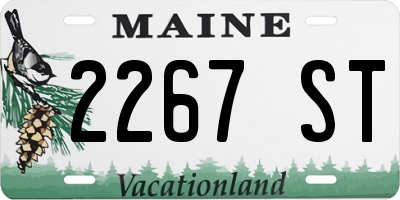 ME license plate 2267ST