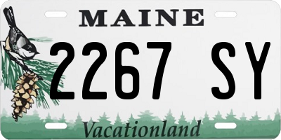 ME license plate 2267SY