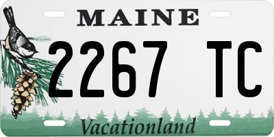ME license plate 2267TC