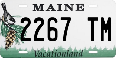 ME license plate 2267TM