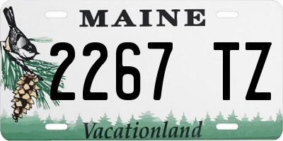 ME license plate 2267TZ