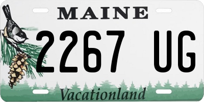 ME license plate 2267UG