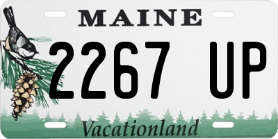ME license plate 2267UP