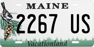ME license plate 2267US