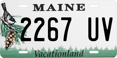 ME license plate 2267UV