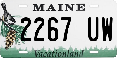 ME license plate 2267UW