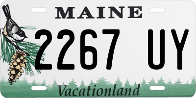 ME license plate 2267UY