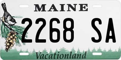 ME license plate 2268SA