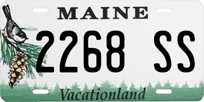 ME license plate 2268SS
