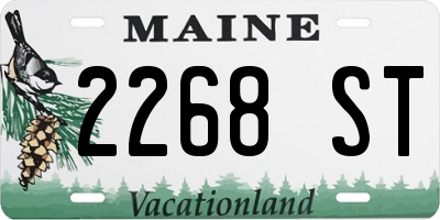 ME license plate 2268ST