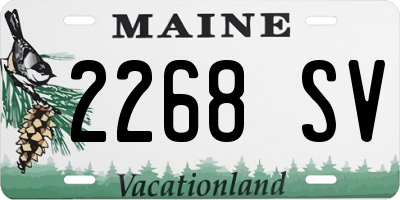 ME license plate 2268SV