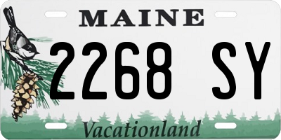 ME license plate 2268SY