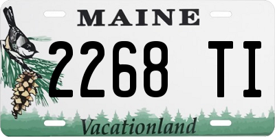 ME license plate 2268TI